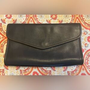 VINTAGE COACH OUTLET ENVELOPE CLUTCH NAVY BLUE 12 x 7 INCHES